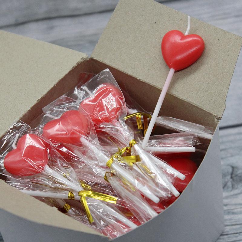 New Red Small Love Shape Birthday Candle Wedding Party Decoration Valentine's Day Confession Heart Candle