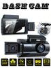 3 Lens Dashcam with Wifi 1080P Loop Recording Front 1080P Car Camera Mode Dash Camera for Cars Video Playback FHD