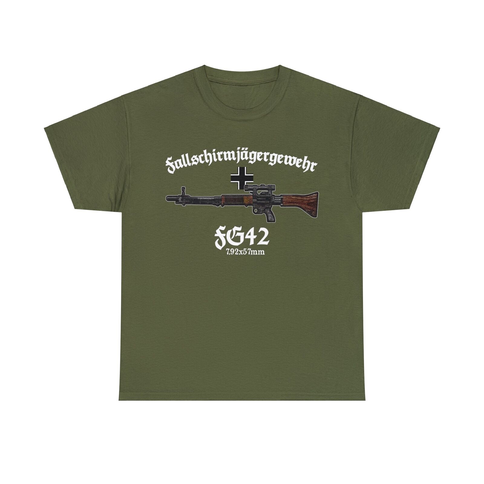 

WWII German Airborne Troops Paratrooper FG42 Rifle T-Shirt 100% Cotton O-Neck Short Sleeve Summer Casual Mens T-shirt Size S-3XL 4XL