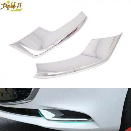 2Pcs/Set Chrome Front Fog Light Frame Cover Trim For   Mazda 3 Sedan