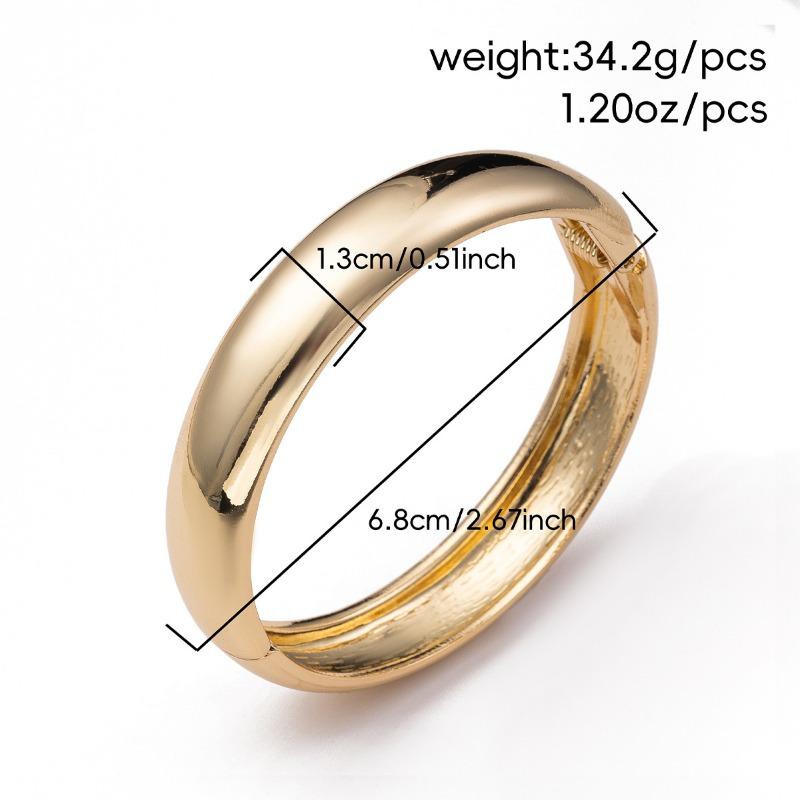 

Open bracelet jewelry fashion smooth surface simple metal wind wide version round spring bracelet women