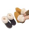 Mao Mao snow boots women's winter new thick-soled short tube thickened one pedal lazy light cotton shoes