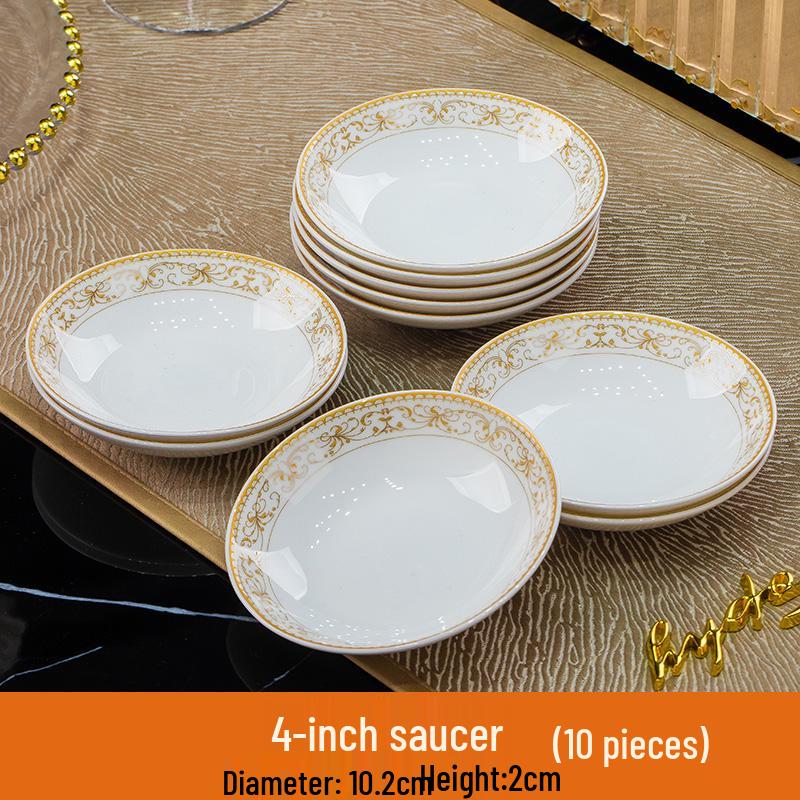 Sun Island Goldrand Bone China Tiefer Teller: Suppen-, Abendessen-, Reis- und Dessertteller - Elegantes Keramikgeschirr.