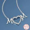 S925 Sterling Silver Wind, Mother Heart Necklace, Mother'S Day Gift, Temperament Women'S Collarbone Necklace