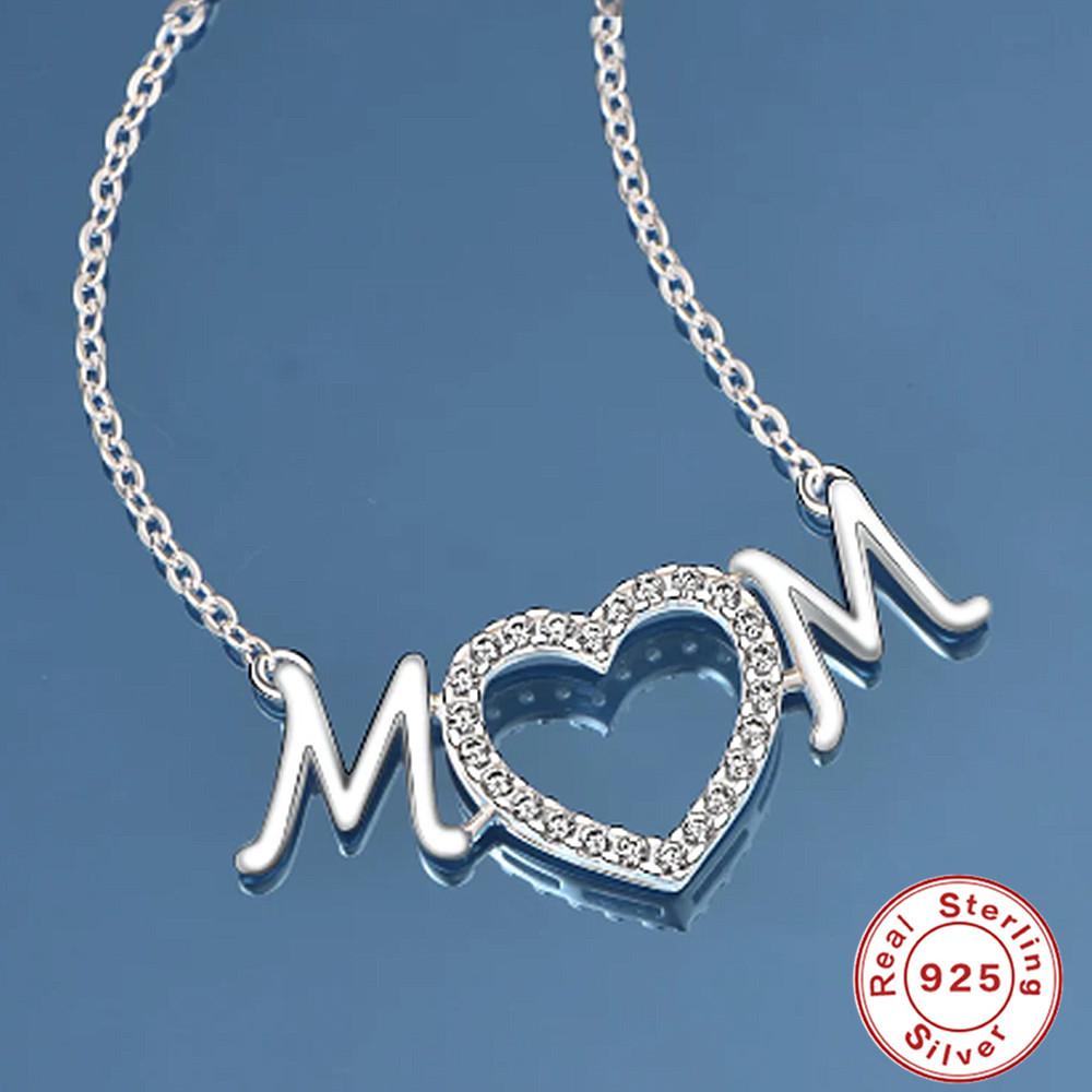 S925 Sterling Silver Wind, Mother Heart Necklace, Mother'S Day Gift, Temperament Women'S Collarbone Necklace