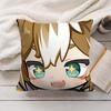 Gorou Cute Genshin Impact Cushion Cover Silky Short Plush Invisible Zipper Dustproof Sofa Pillow Case For Home Decor