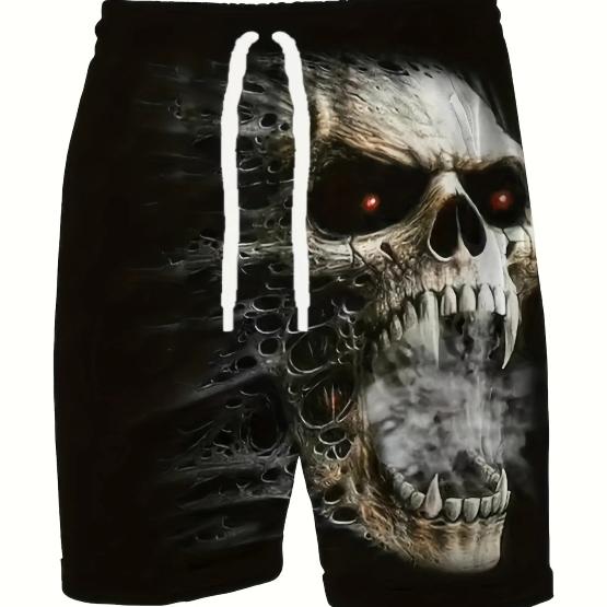 Skull Ghost Skeleton Demon Devil Horror Boxing Shorts Pants 3D Print Training Unisex Men Women Quick Dry Fitness Gym Sport Workout Casual Streetwear