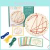 Wooden Threading Nail Board Graphic Rope Winding Tangram Puzzle For Toddlers Educational Toy