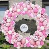 Girl Vintage Rose Pink Balloon Chain Arch Set Birthday Party Wedding Decoration Package