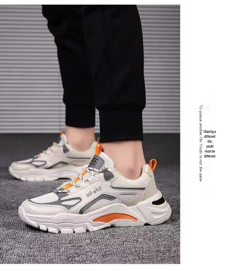 Men's Versatile Summer Sports & Casual Shoes: Chunky Sole, Running, Travel, Dad Style. Ideal for Middle School Students.