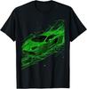 Lime Green Italian Sports Car Lightning Graphic T-Shirt Unisex T-Shirt