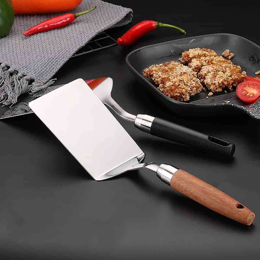 

Steel Easy Cleaning Wide-Application Pizza Shovel BBQ Tools Fried Shovel Pastry Spatula Kitchenware PP handle