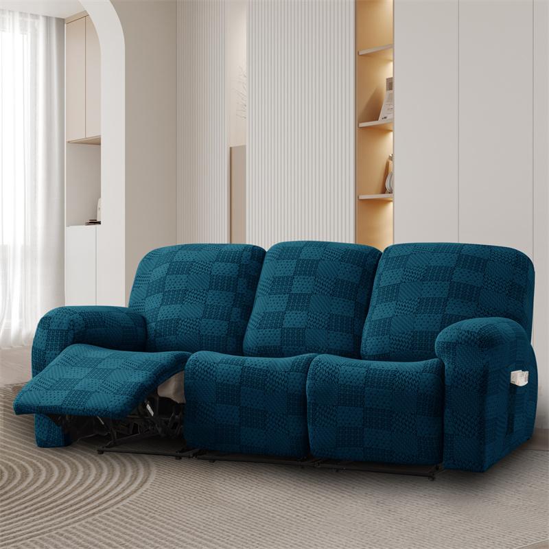 1 3 Seat Elastic Recliner Sofa Cover For Living Room Jacquard Lazy Boy Chair Covers Split Non Slip Armchair Cover Sofa Slipcover