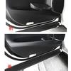 Black Toyota Alphard 30 Series Door Kick Guards - Scratch Protection