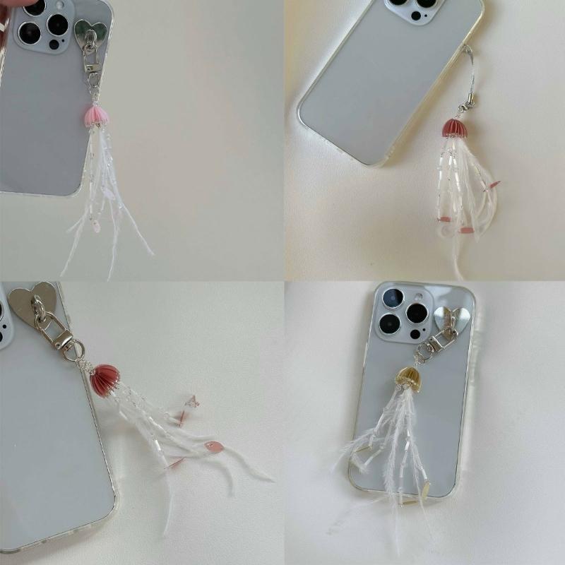 Unique Keychain Star Key Ornament Bag Pendant Delicate Jellyfish Decoration Aesthetic Bag Charm for Daily Party Use