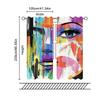 2Pcs Abstract Curtains Woman Face Art Composition Paint Strokes And Splashes Eye Red Lips Pattern Window Drapes Ai2
