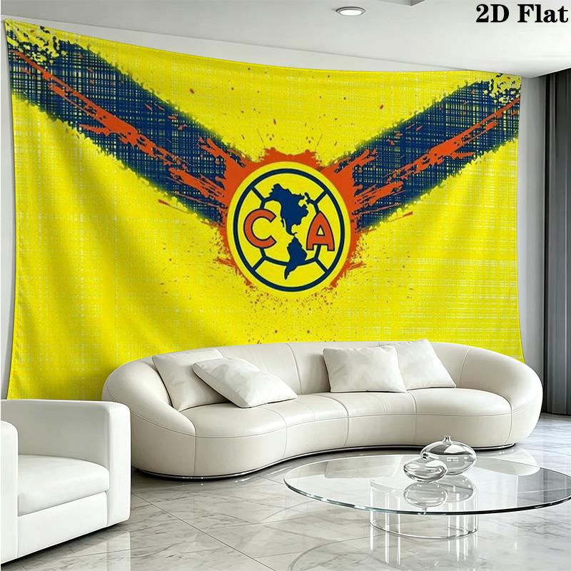 Club America Wall Tapestry Aesthetic Wall Hanging Printed Fabric Blanket Decorative Tapestries for Bedroom Living Room Home Decor