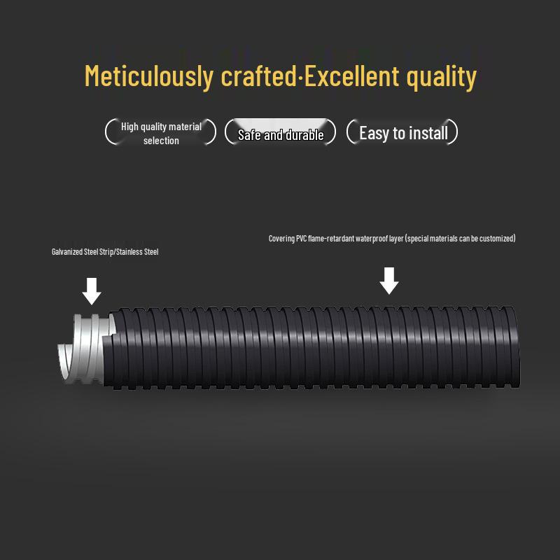 High-Temperature Resistant Flame Retardant Plastic-Coated Flexible Metal Conduit (20/25/32)