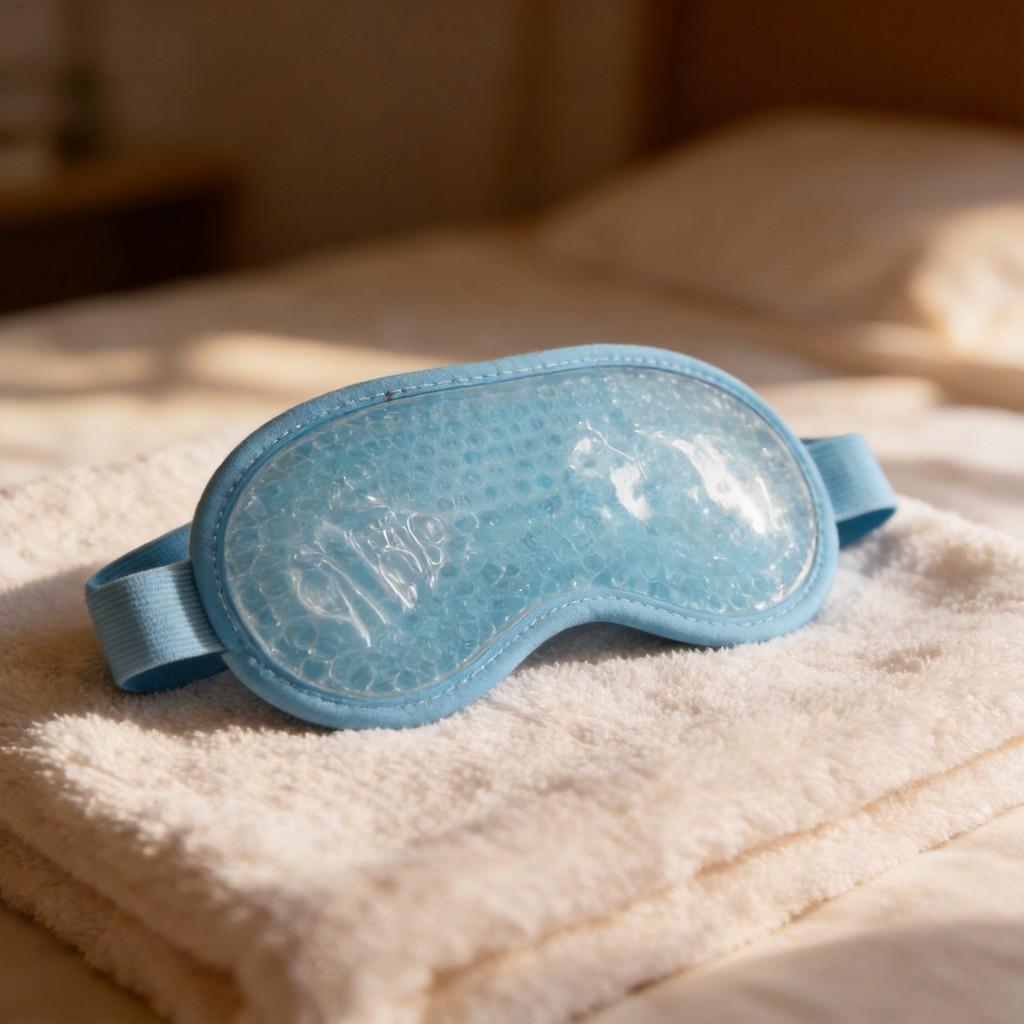 Cold Hot Gel Eye Mask With Reusable Gel Beads For Relaxation And Eye Care