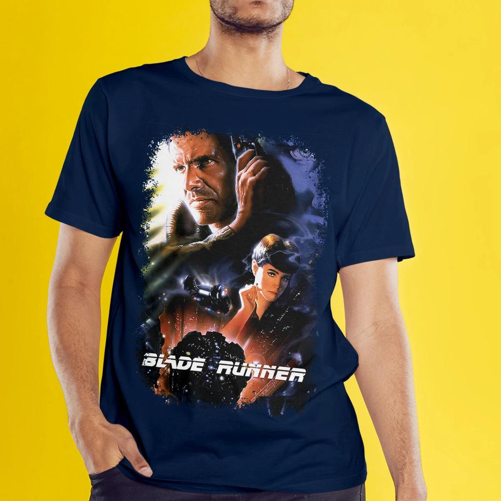 Blade Runner (1982) Movie Poster Style T-shirt All Season Vintage Pure Cotton T-shirt Men's and Women's Streetwear