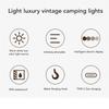 Retro LED Camping Lantern Portable Multifunctional Rechargeable Tent Light for Outdoor