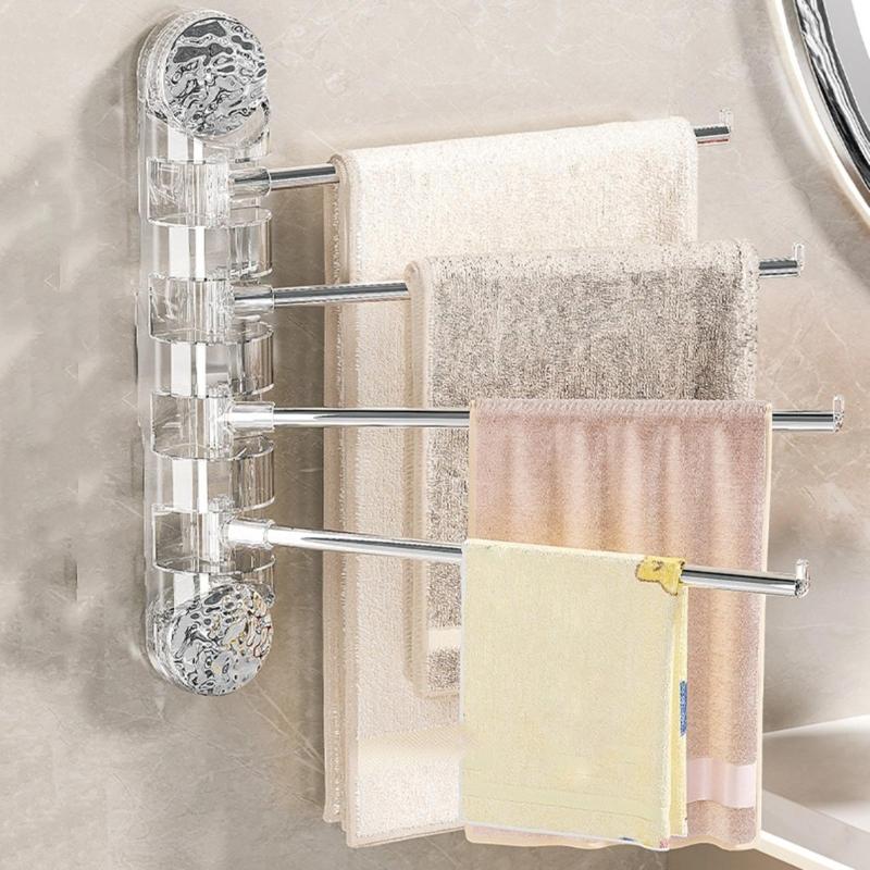 Mocny wieszak na ręczniki łazienkowe Elegancki wieszak na ręczniki z przyssawką Ścienny organizer na ręczniki do łazienki