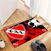 CAI Football Club Badge Soccer Smoke Print Area Rug Non‑Slip Rectangular Floor Mat Soccer Fan Home Gaming Decor