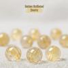 Golden Rutilated Quartz Round Beads for Handmade Bracelets