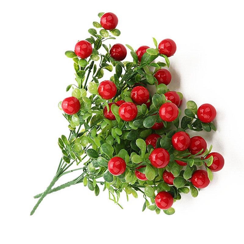 10PCS Artificial Pepper Bouquet Fake Chili Bouquet Simulation Fruits Pepper Bunch Plastic Fake Plant for Home Party