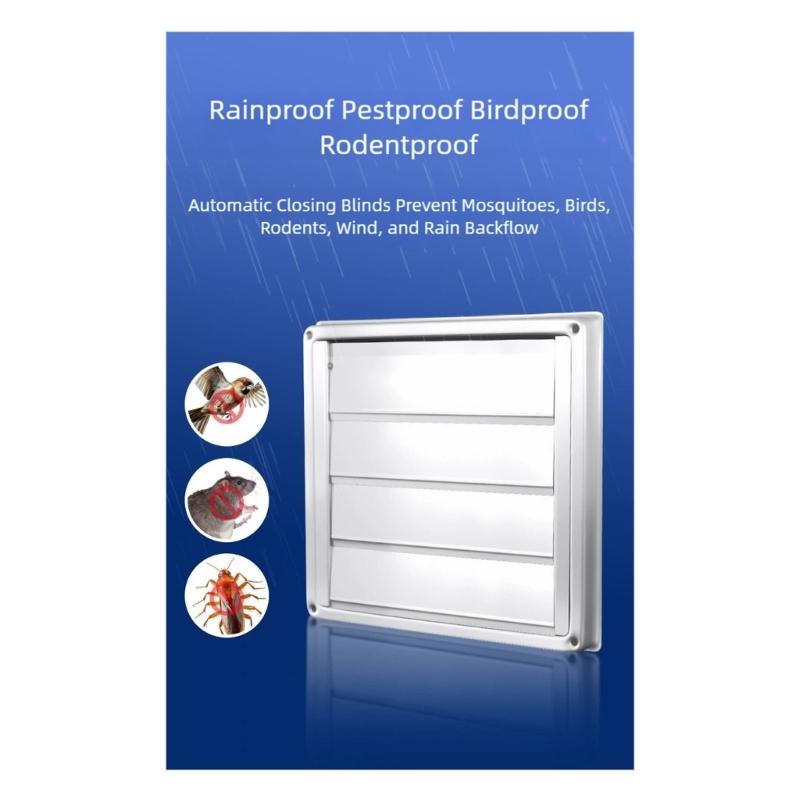 Exterior Wall Air Vent Cover Cap Duct Grill Square Vents Extractor Ventilation Cover Stainless Steel Air Vent Duct Grill