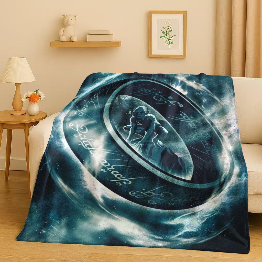 HD L-Lord of The Rings H-Hobbit Gandalf Legolas Flannel Blanket,Ultra Soft Warm Plush Throw for Home Bedroom Bed Sofa Cover