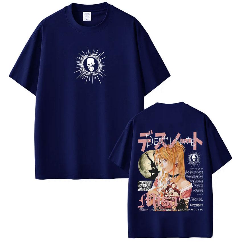 Japonské Anime Death Note Misa Trička Pánská Dámská Vysoce Kvalitní Bavlněné Tričko Módní Hip Hop Krátký Rukáv Trička Streetwear