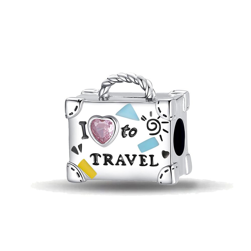 Romantisches Thema Echte Kupfer Lippenstift Schuhe Tasche Anhänger Rucksack Perlen Anhänger Passend für Damen Armband Halskette DIY Feiner Feiner Schmuck Geschenkartikel