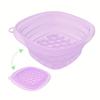 Square Ice Face Basin with Detachable Ice Compartments - Foldable, Ergonomic 30° Design for Portable Skincare at Home