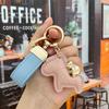 Portachiavi in Pelle con Ciondolo Pony Cartone Animato: Braccialetto della Ricchezza Immediata per Coppie, Accessorio per Auto e Borsa