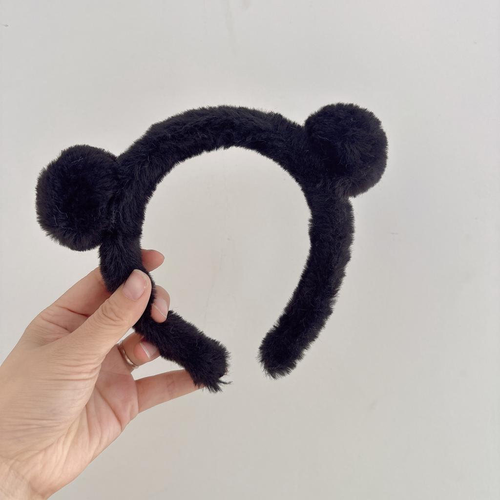 Lady Frisch und Niedlich Gesicht Haarband Netzrot Cartoon Lustig Plüsch Stirnband Kleiner Frosch Haarschmuck