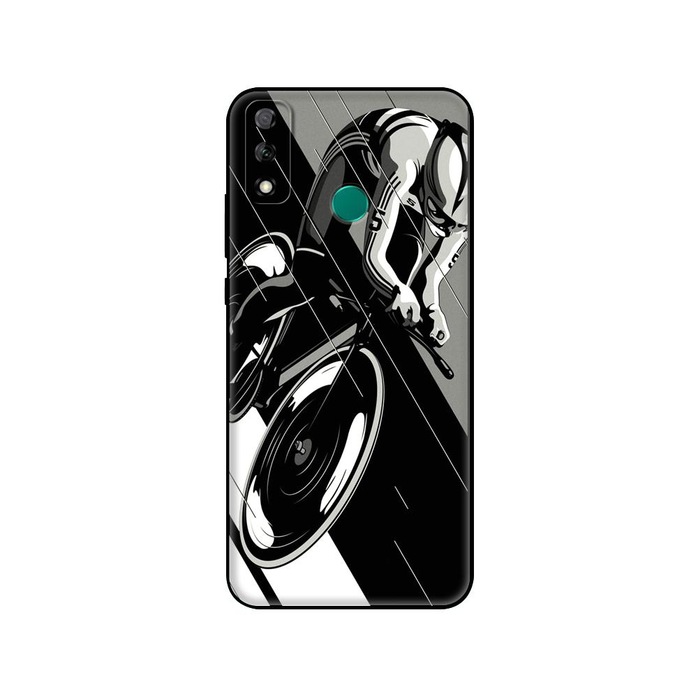 

Black tpu Case For Huawei Y9S Y6S Y8S Y5P Y7P Y8P Case For Huawei Y5 lite Prime 2018 Y6 2019 Cover BIKE CYCLING art huawei Y5 lite 2018
