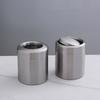 Papelera Pequeña de Escritorio Cubo de Basura de Acero Inoxidable Papelera de Reciclaje de Mesa Cubo de Basura Metálico para Encimera 1.5L para Oficina Coche