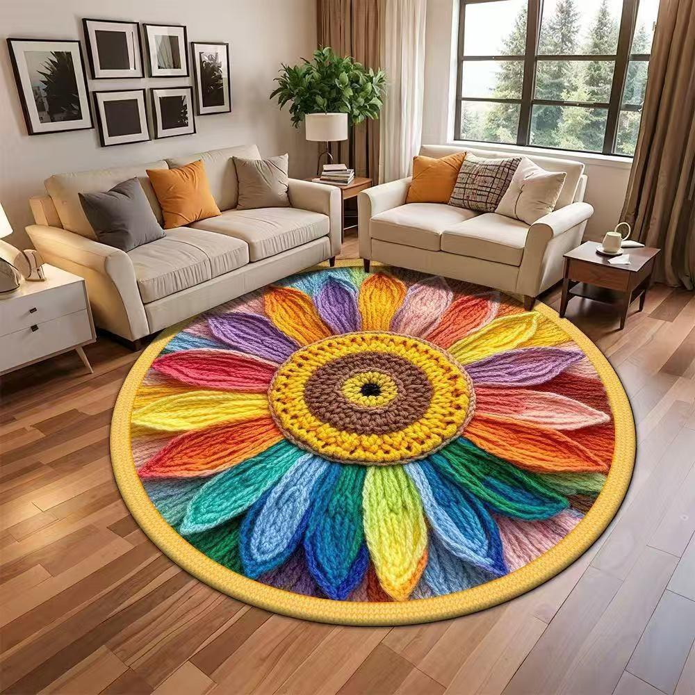 3D Floral Carpet Living Room Bedroom Floor Mat Easy To Wash and Maintain Anti Slip and Beautiful Floor Mat