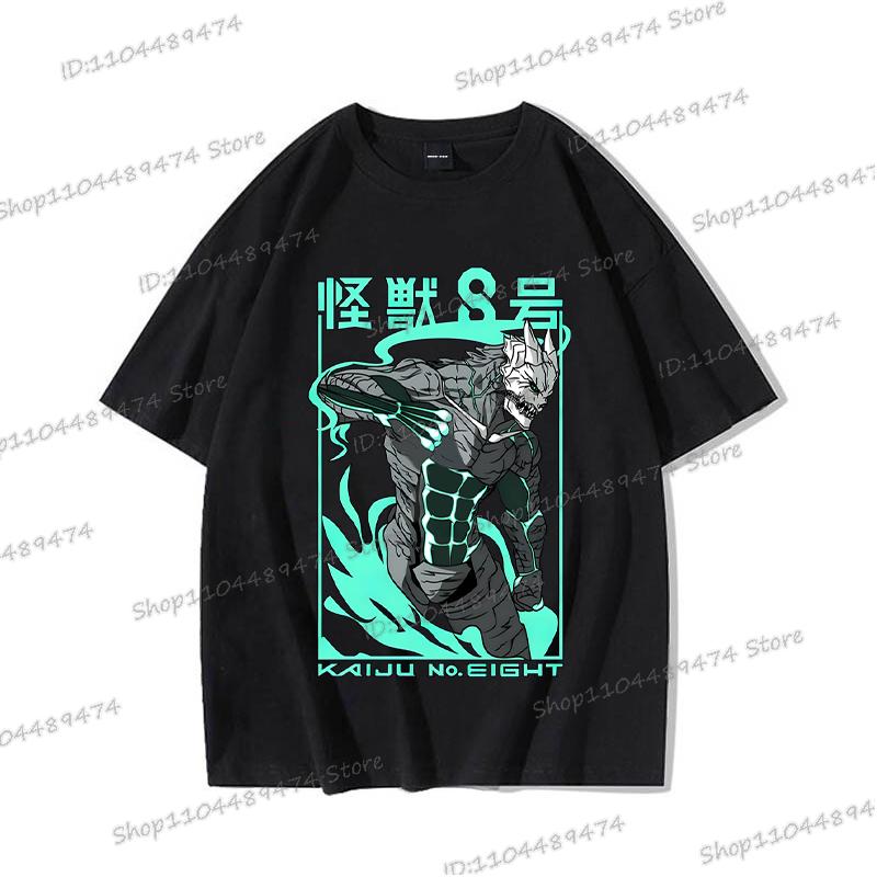 

Японское аниме Кайдзю № 8 Графическая футболка Повседневная мода Футболка с коротким рукавом Хлопковая футболка Сосиро Хосина Смешная Мужская Женская Футболка Манга 3XL