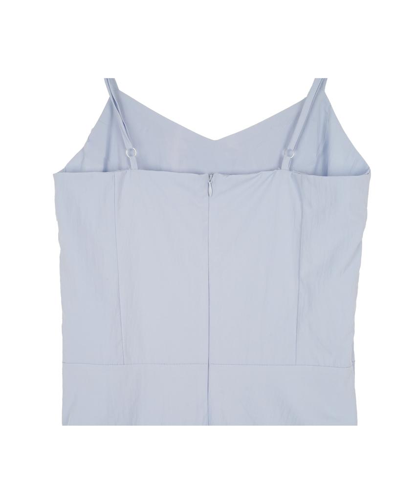 HIGH SCHOOL DISCO Shirred Detail Sleeveless Long Dress Sky Blue