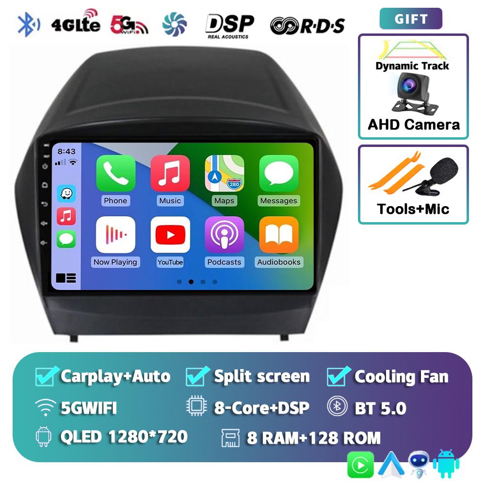 Android 14 Carplay Auto WIFI+4G Car Radio For Hyundai Tucson 2 LM IX35 2009-2015 Multimedia Video Player Navigation GPS DSP 2din