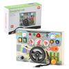 Montessori Busy Board Sensory Toys Wooden Steering Wheel Switch Control Board for Children Travel Activities Games Gifts Toy