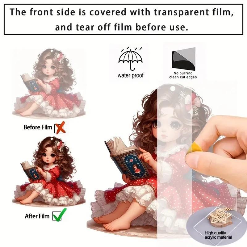 Car Playful Acrylic Hanging Decoration Featuring Bright Cartoon Design For Style Vehicle