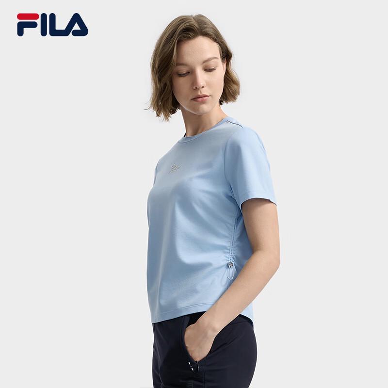 Fila Women's Knitted Short Sleeve T-Shirt with Slit Back