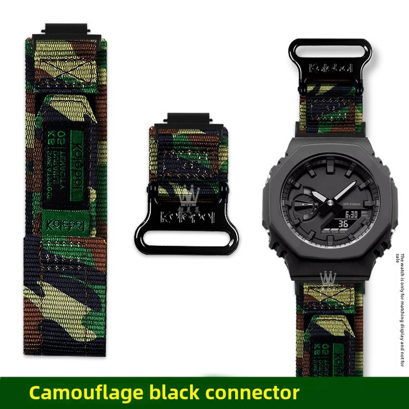 GA2100 Design s poutkem Plátěný řemínek Pro Casio G-SHOCK 5611 GA-2100 GA-2110 GA-B2100 Pánský Venkovní sport Nylonový řemínek na hodinky příslušenství
