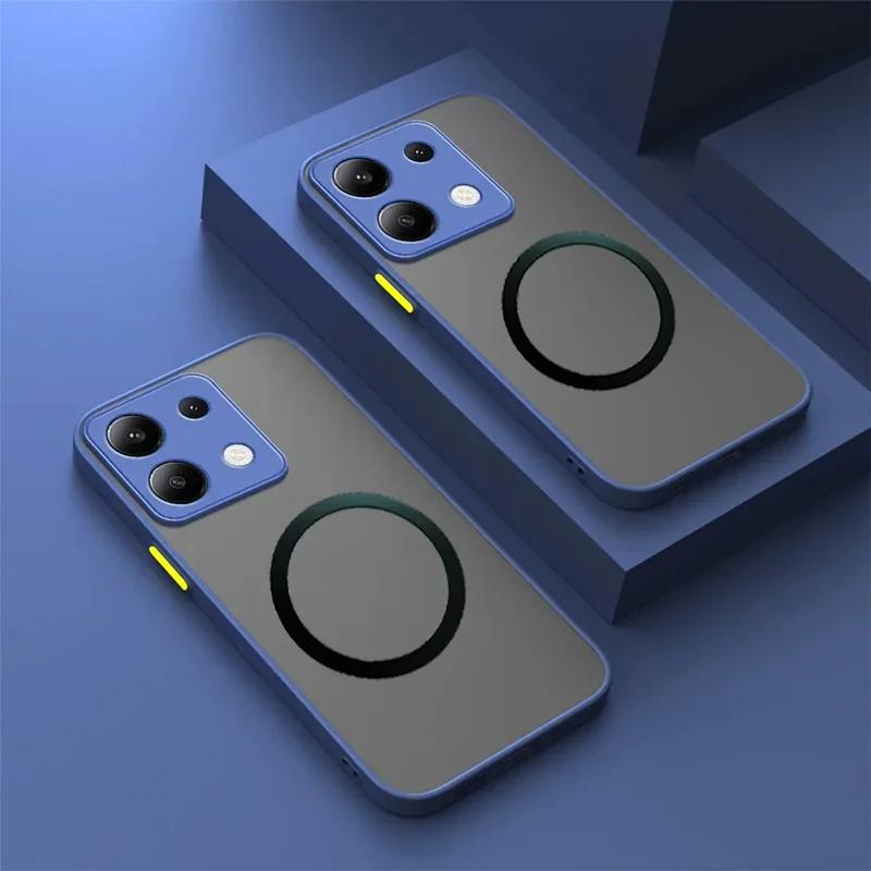 Wireless Magnet Cover For Magsafe Case for Xiaomi 14T 15 Poco M6 Pro 4G matte Camera Protect cover for poco F6 F5 x6 pro