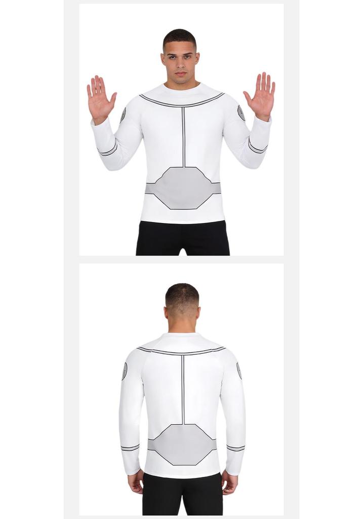Seria Erou Invincibil Tricou Cosplay cu Uscare Rapidă pentru Adulți, Mânecă Lungă/Scurtă, Body Sport Fitness Strâmt