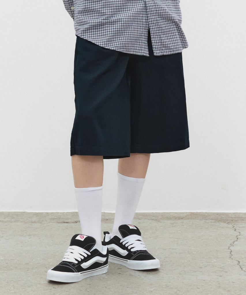 DECET Cotton 2Pleats Shorts Dcpt041Navy