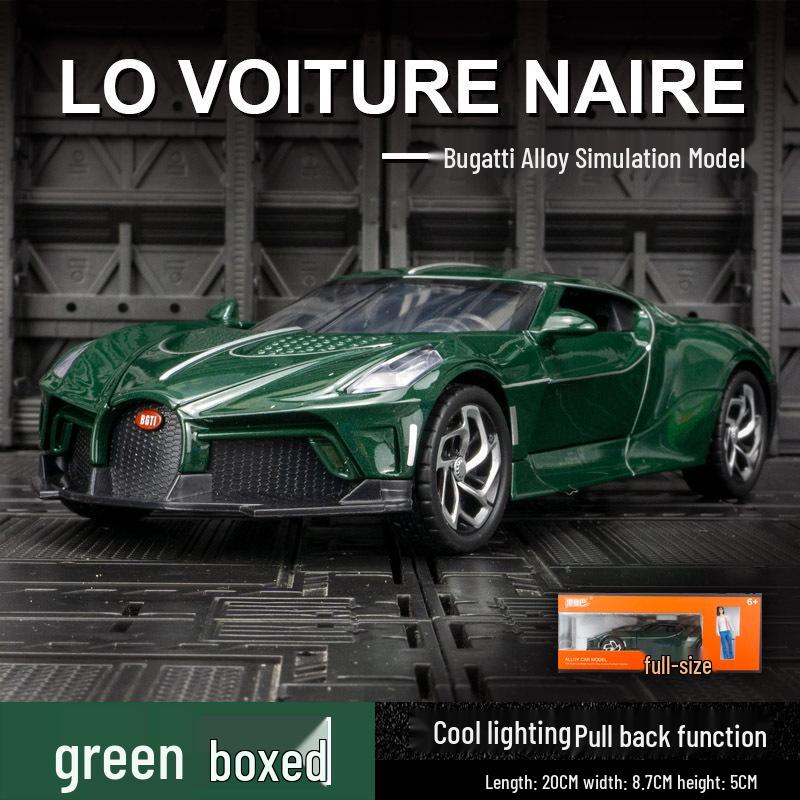 Black Mamba Bugatti H2013 Model: Alloy Sports Car Ornament with Sound & Light for Boys